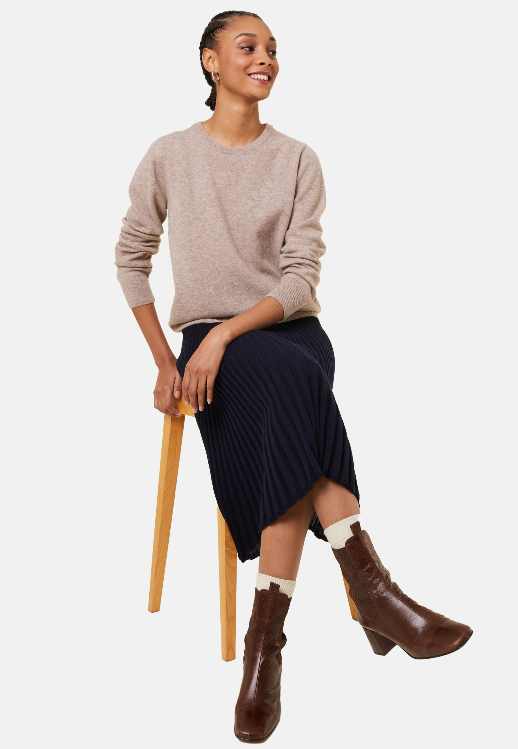 Pull col rond en cachemire - Abeline
