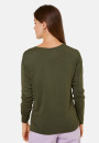 T-shirt boutonné en bambou cachemire col rond en maille fine - Aelia
