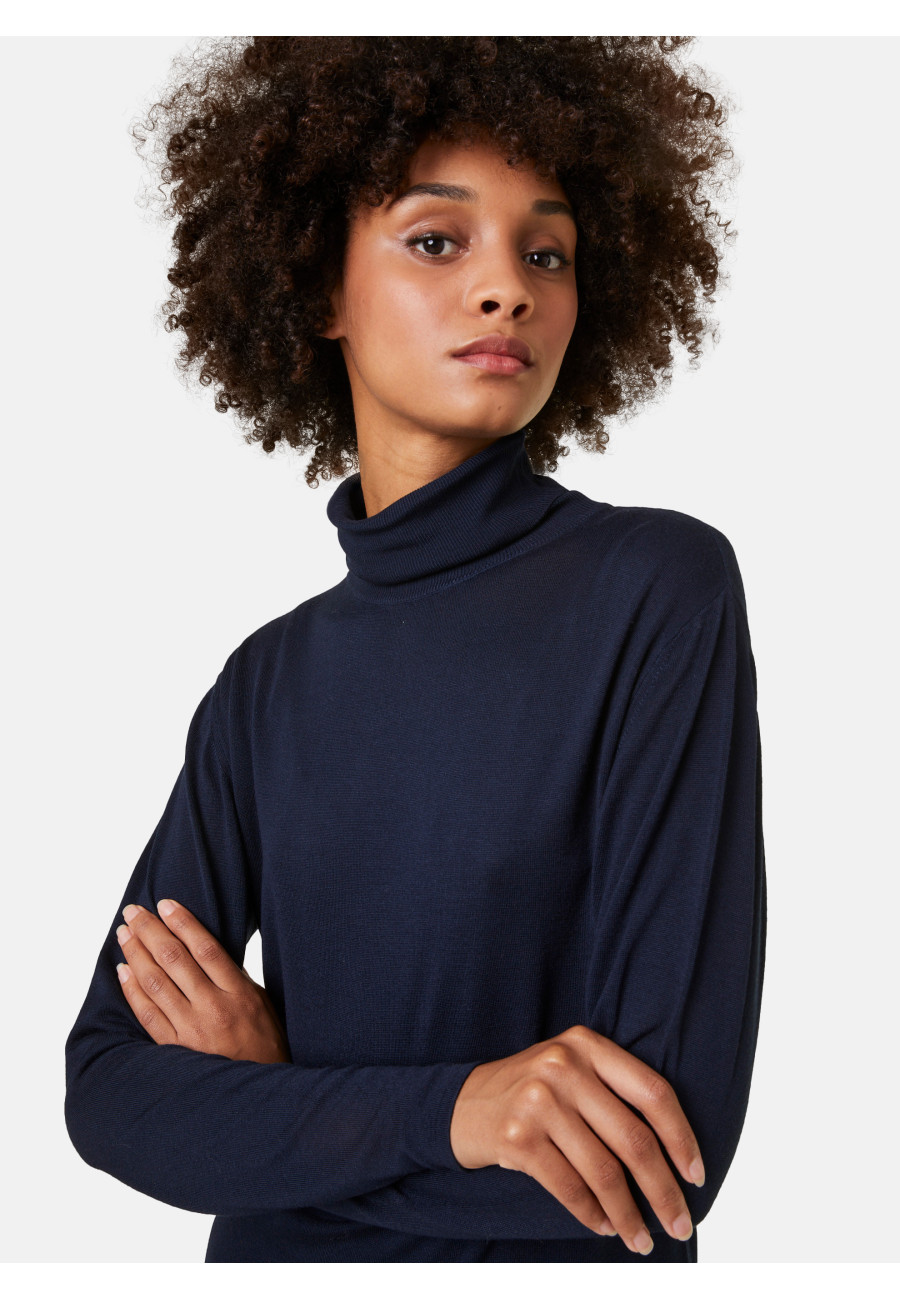 Bamboo cashmere turtleneck t-shirt - Aéris