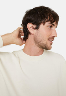 Loose-fit round-neck sweater in merino wool - Felix