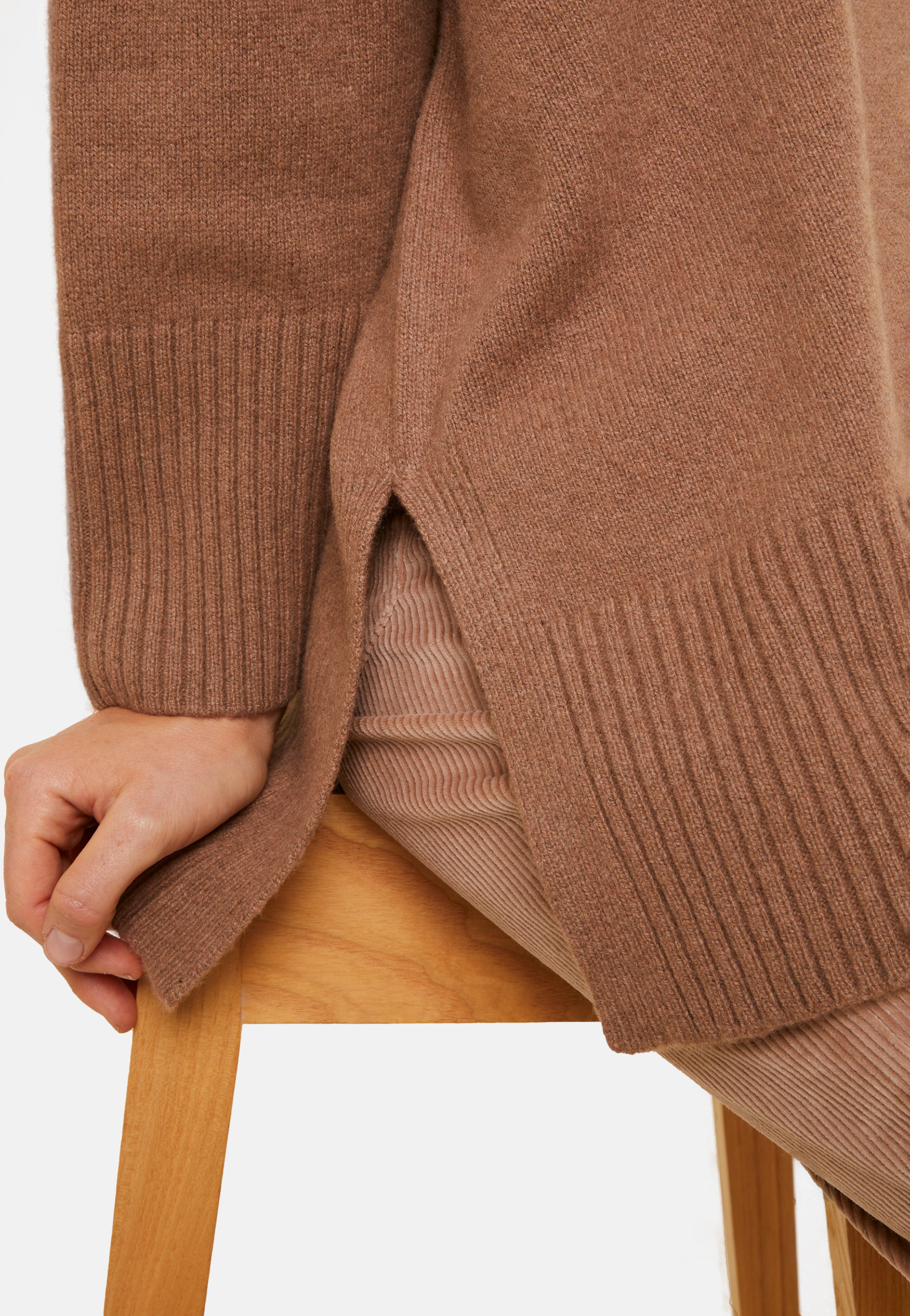 Pull ample à fentes en cachemire et laine recyclés - Darius