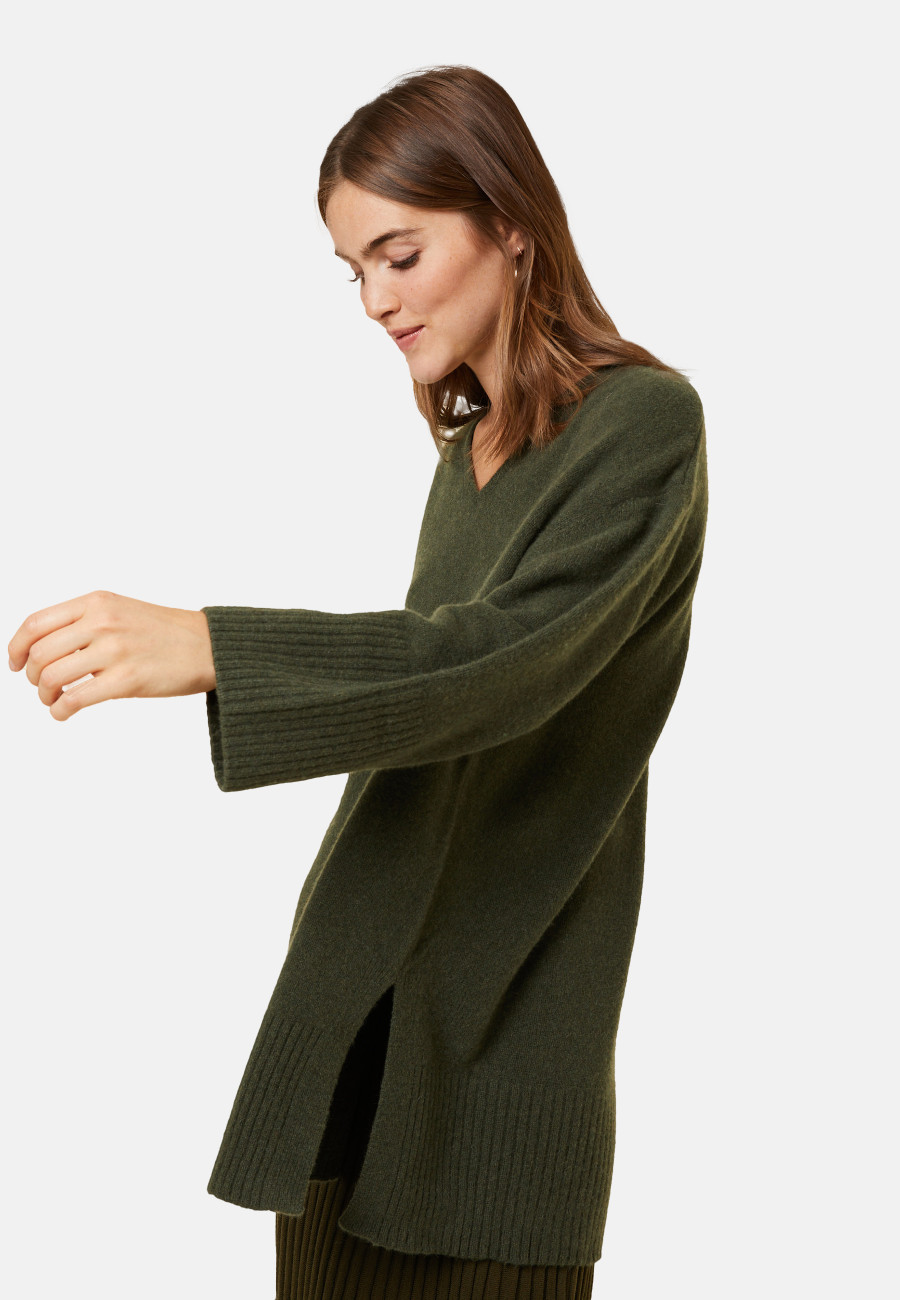 Loose sweater with slits in a cashmere blend - Darius