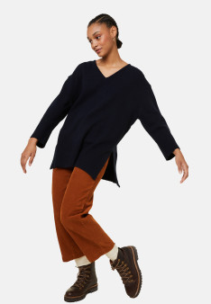 Pull ample à fentes en cachemire et laine recyclés - Darius