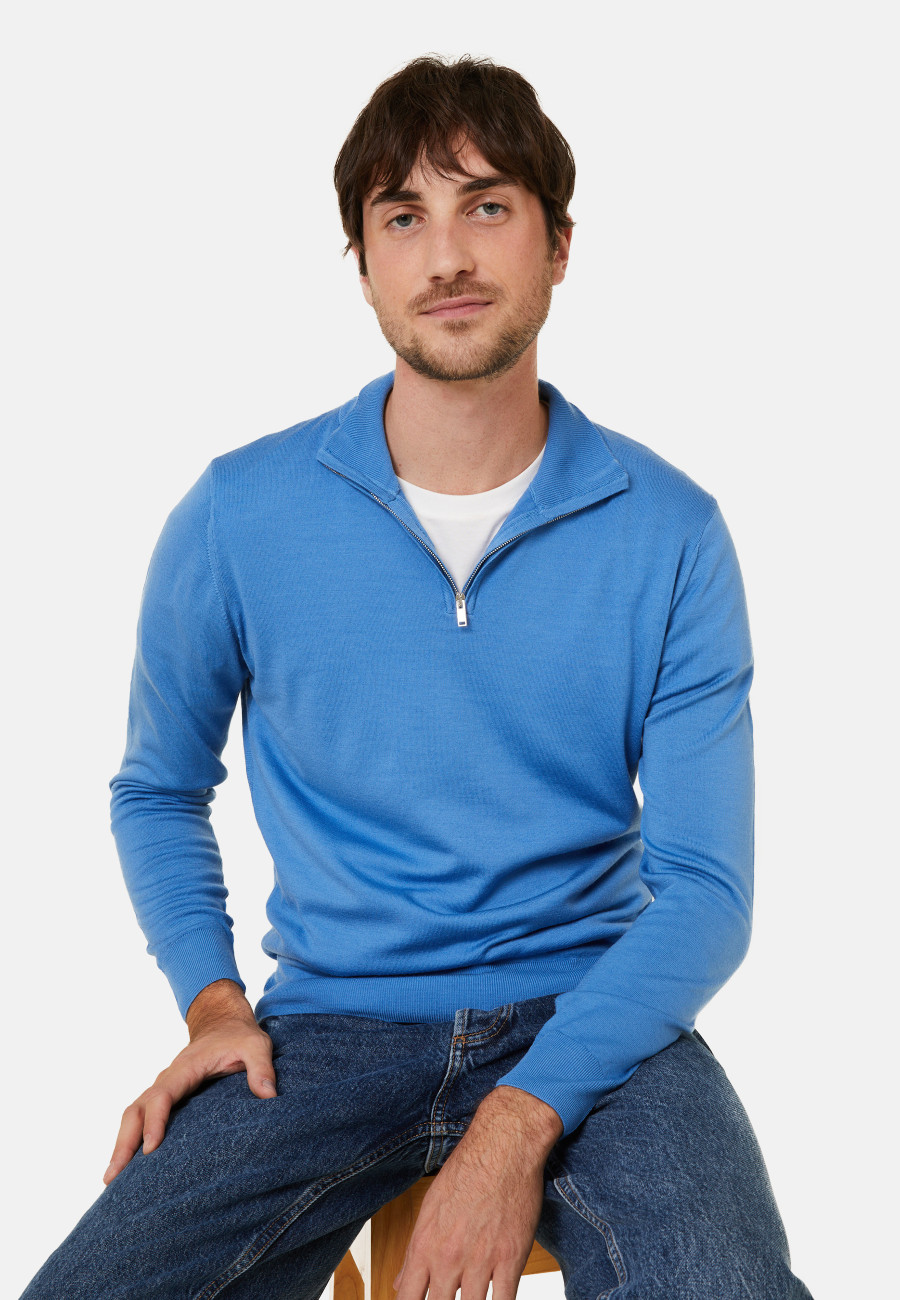 Pull col camionneur avec logo en laine mérinos - Ryan