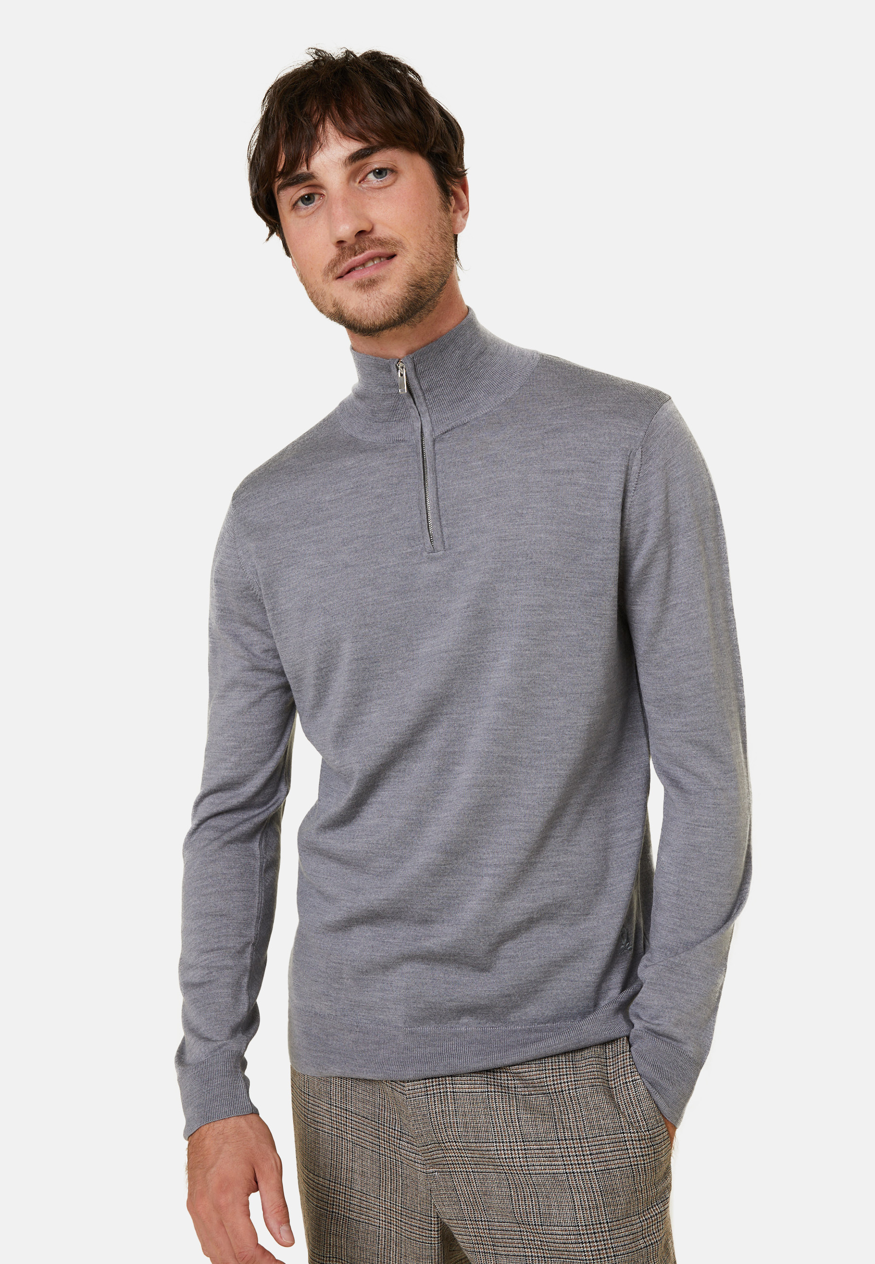 Pull col camionneur avec logo en laine mérinos - Ryan