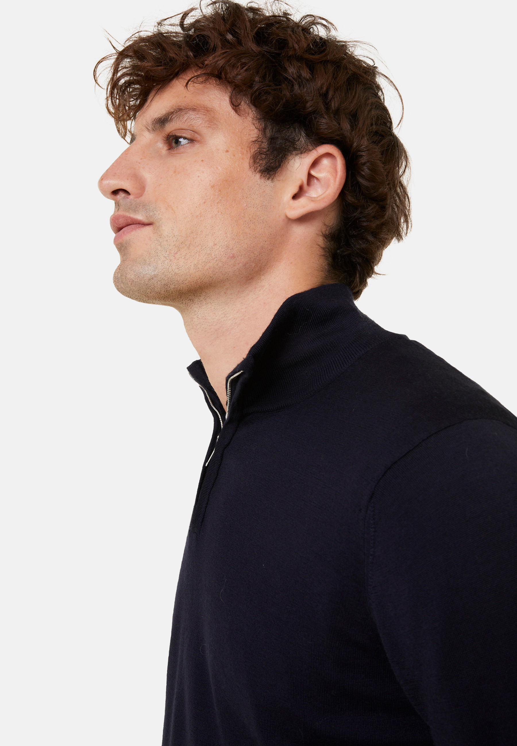 Pull col camionneur avec logo en laine mérinos - Ryan