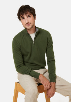 Cashmere sweater with trucker collar - Emile