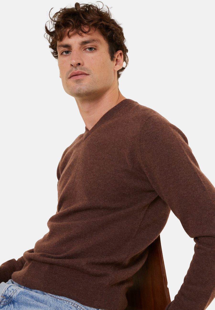 Pull col V en cachemire - Evann