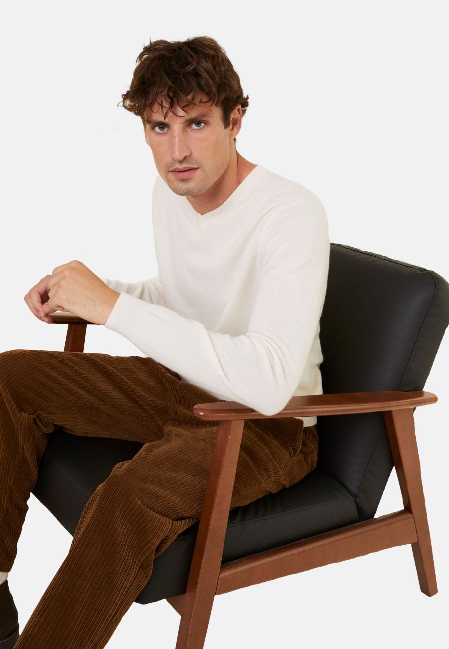 Pull col V en cachemire - Evann