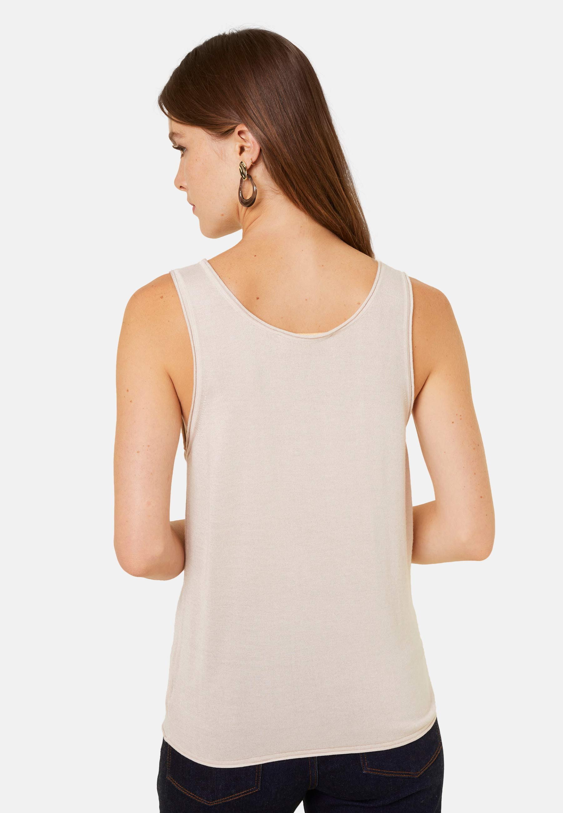 Débardeur en bambou cachemire maille fine - Aetim 7823 sable - 12 Beige clair