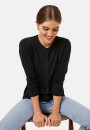 Cardigan boutonné col rond à poches en laine mérinos - Amalia 7850 foret - 83 Kaki