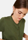 Buttoned round neck cardigan with pockets in merino wool - Amalia