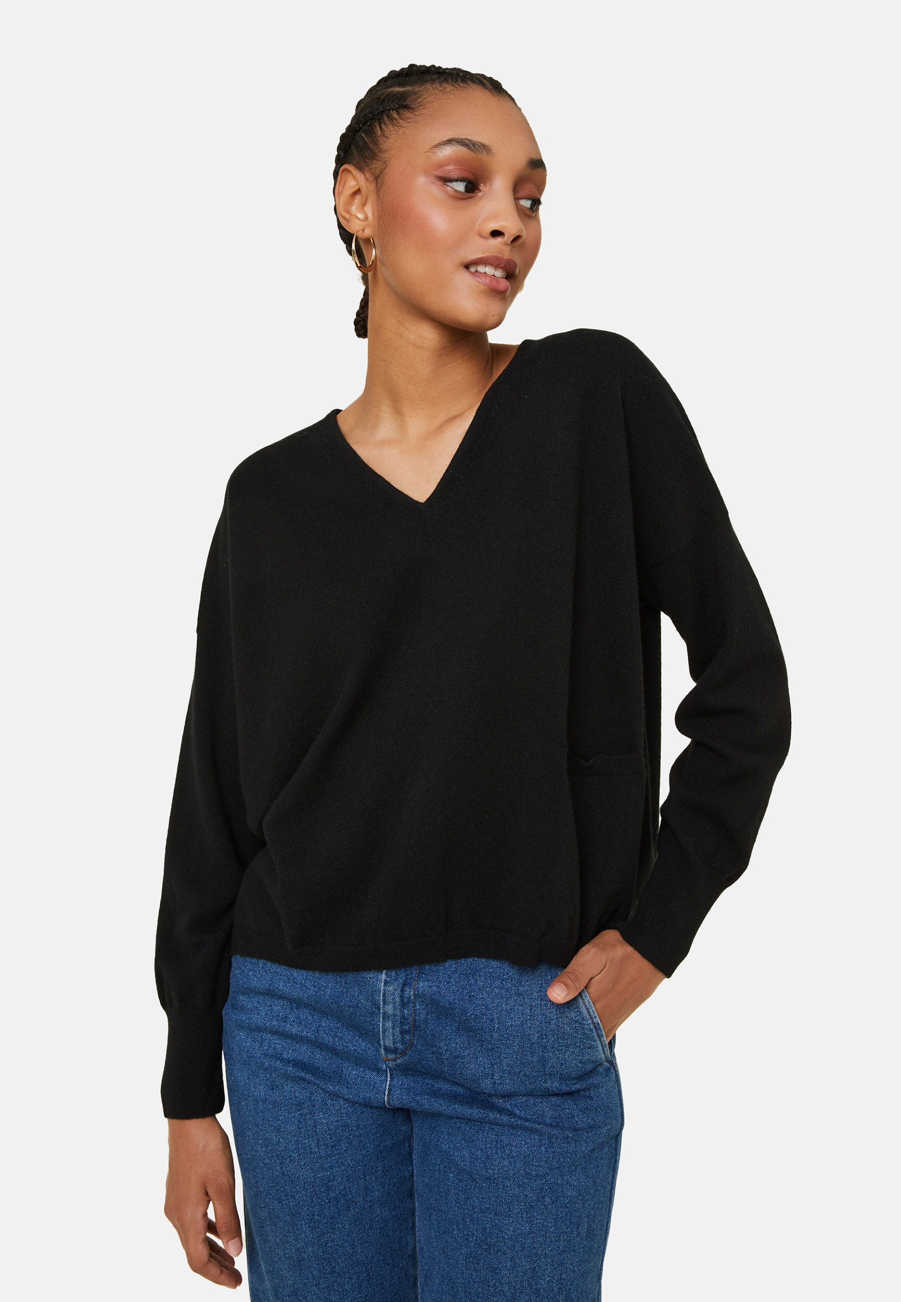 Pull court en cachemire avec poche - Balba