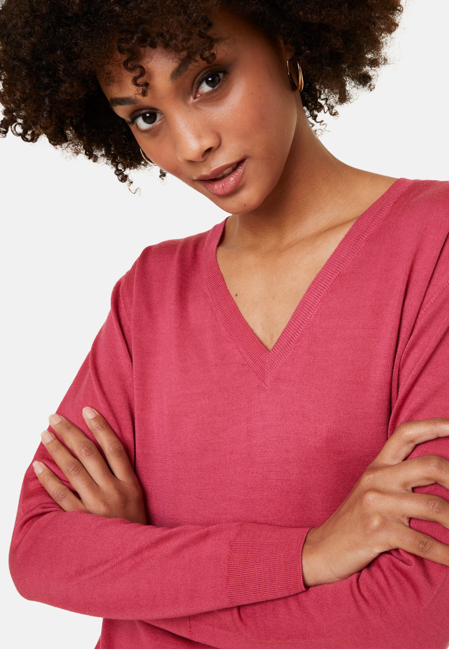 Merino wool V-neck sweater - Arya