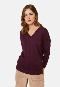 Merino wool V-neck sweater - Arya
