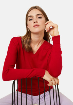 Merino wool V-neck sweater - Arya