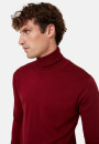 Pull col roulé avec logo en laine mérinos - Enzo