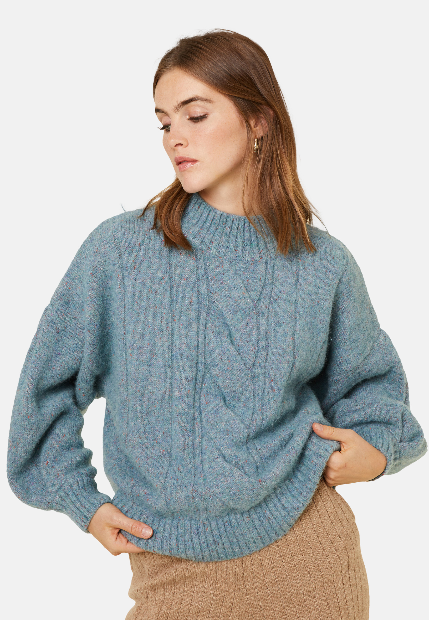 Flecked wool-blend crew-neck sweater - Laetitia