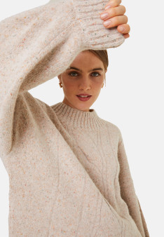 Flecked wool-blend crew-neck sweater - Laetitia