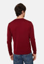 V-neck sweater with logo in merino wool - Elmo