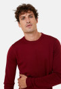 Pull col rond avec logo en laine mérinos - Eddie 7852 celadon - 94 Vert amande
