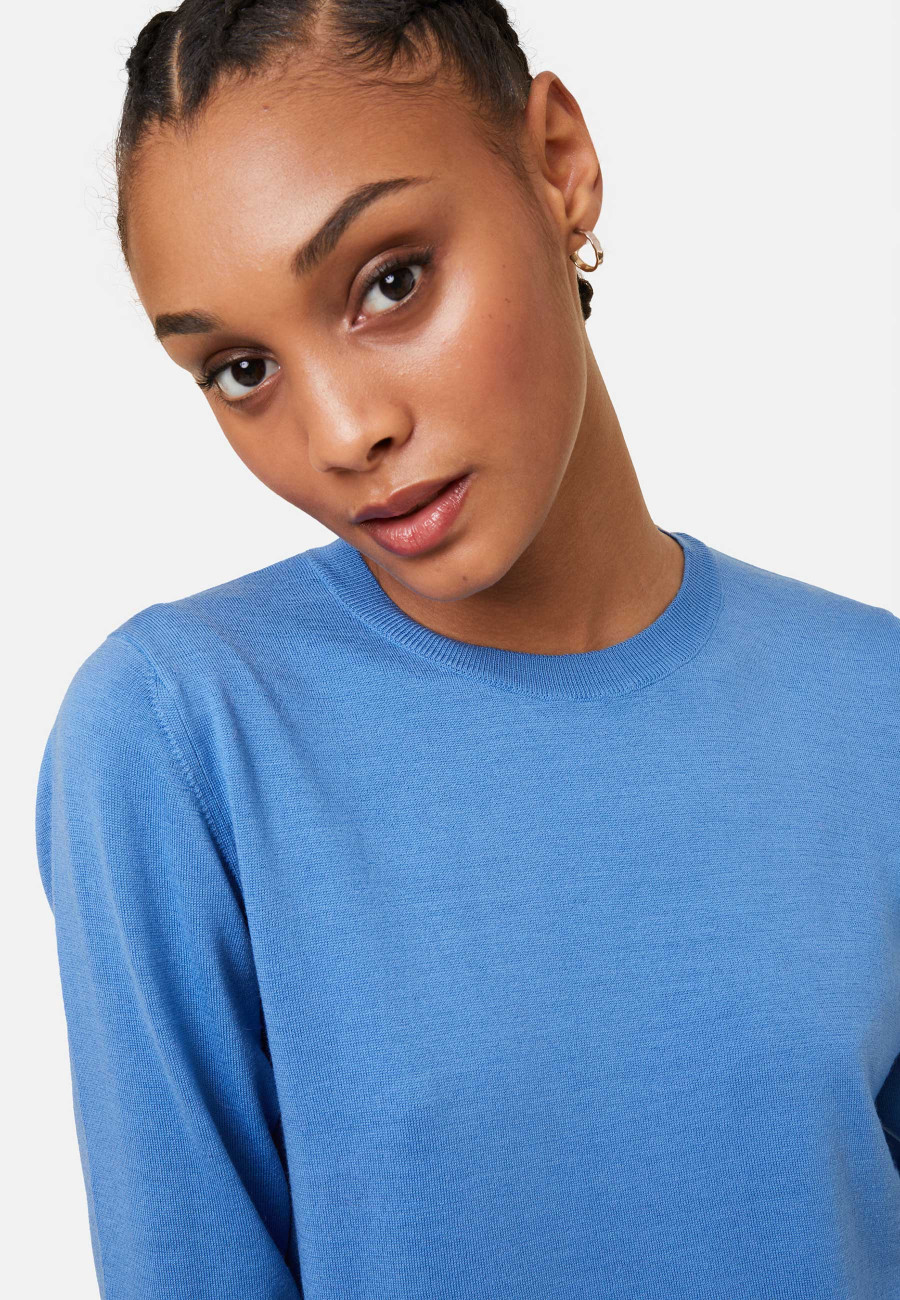 Merino wool round neck sweater - Asena