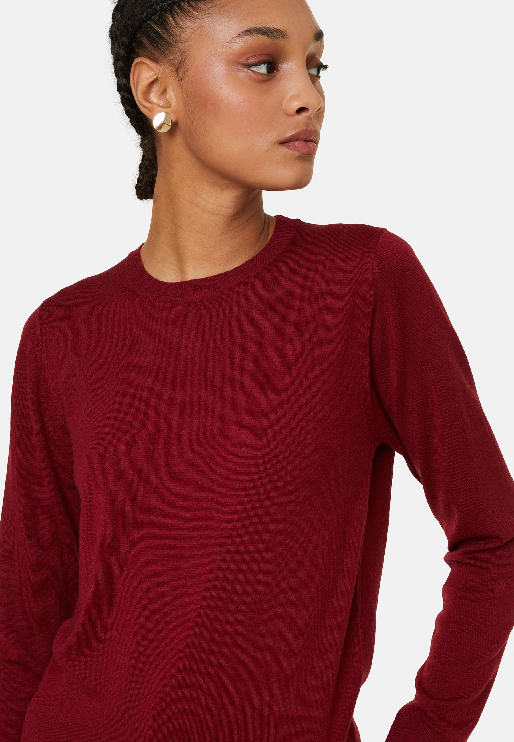Pull col rond en laine mérinos - Asena