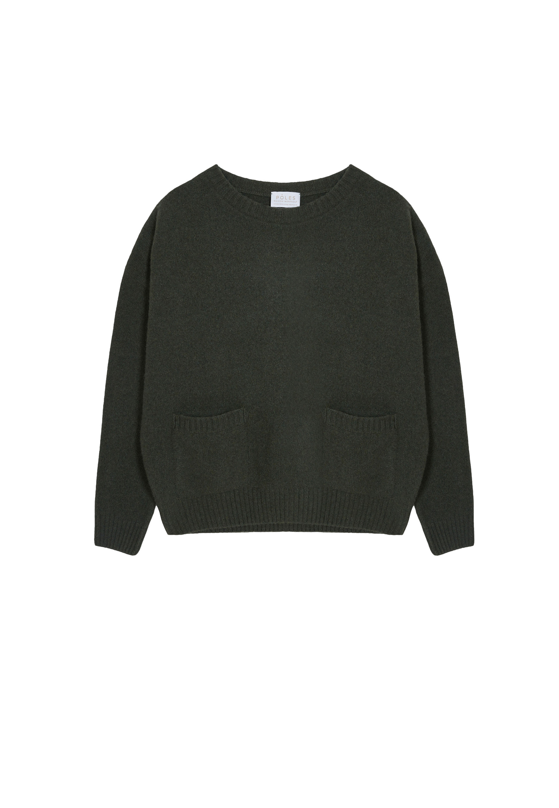 Pull ample à poches en cachemire et laine recyclés - Davina 7841 saphir - 06 Bleu moyen
