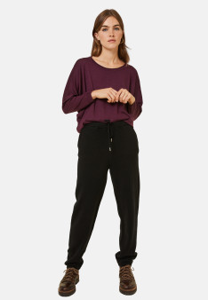 Joggers with pockets in recycled cashmere and wool - Anka