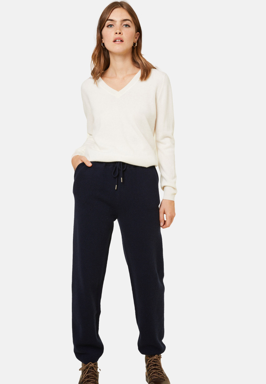 Joggers with pockets in recycled cashmere and wool - Anka