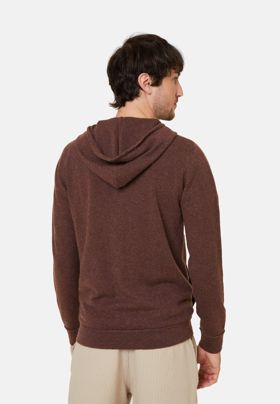 Gilet zippé à capuche en cachemire 2 fils - Emilien