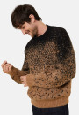 Pull col rond bicolore en mohair - Figaro 7944 ecru/camel - 88 Camel