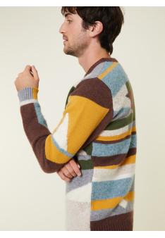 Pull col rond en cachemire superbowl - Florian 7978 brun - 47 Marron foncé