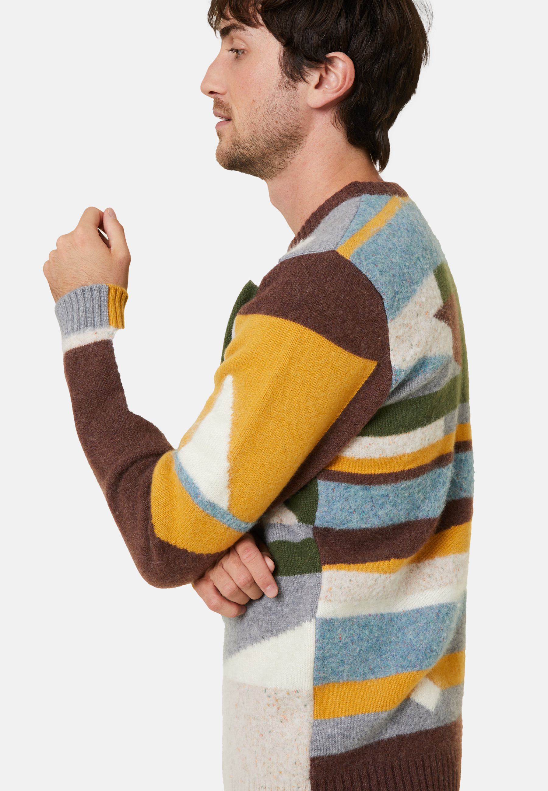 Pull col rond en cachemire superbowl - Florian 7978 brun - 47 Marron foncé