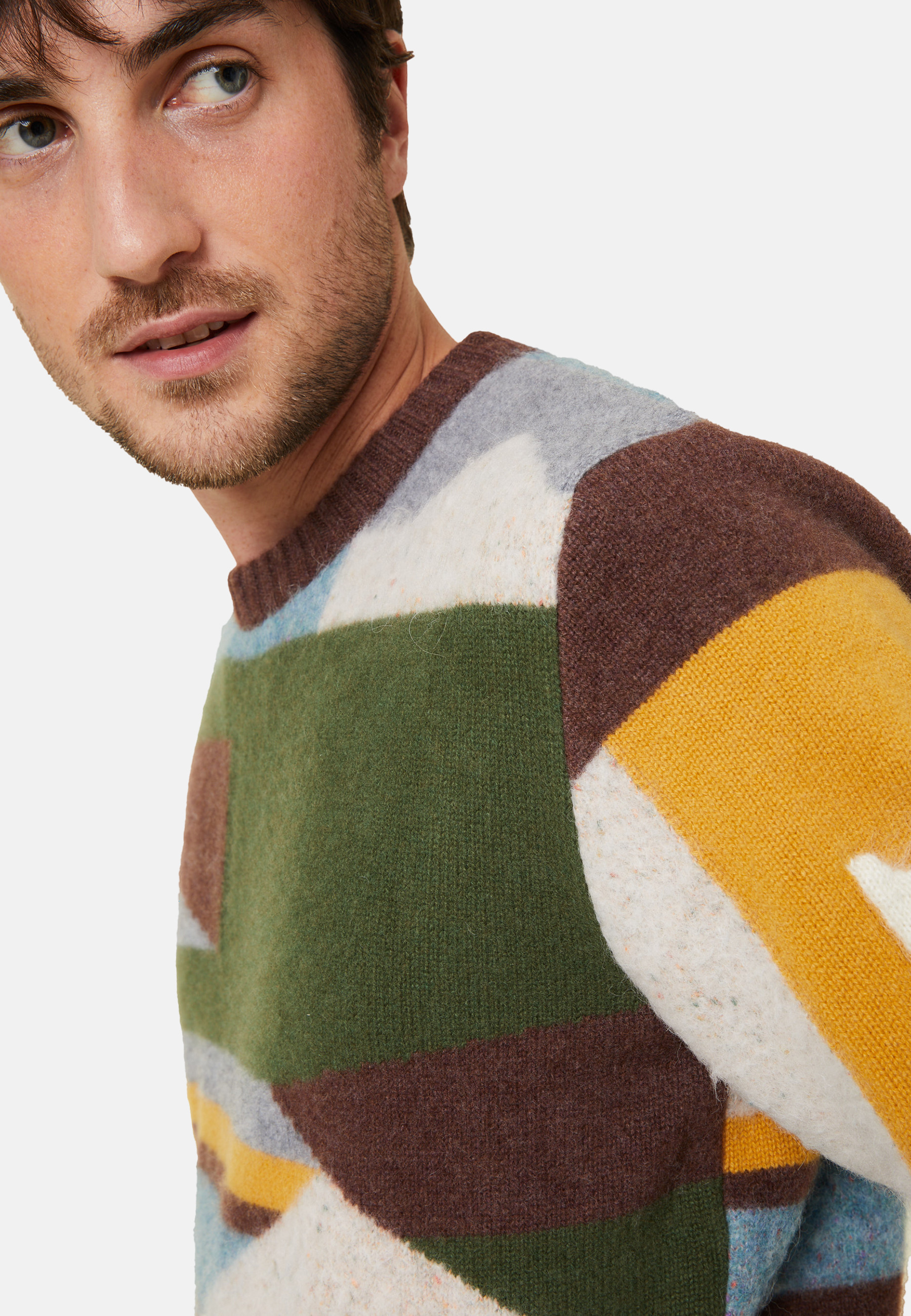 Pull col rond en cachemire superbowl - Florian 7978 brun - 47 Marron foncé