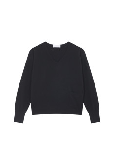 Short cashmere sweater with pocket - Balba