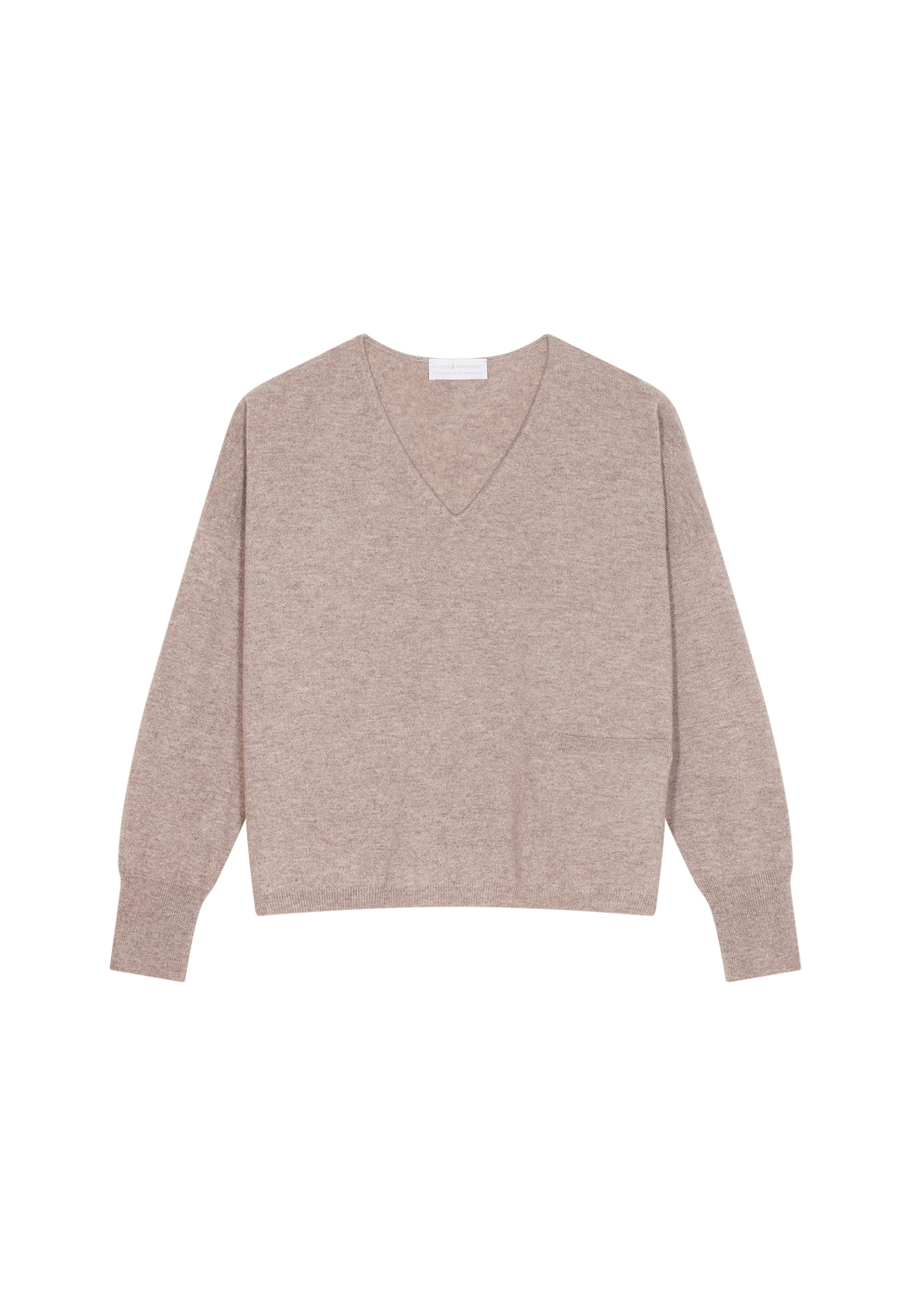 Pull court en cachemire avec poche - Balba 7870 ecureuil - 92 Rouille