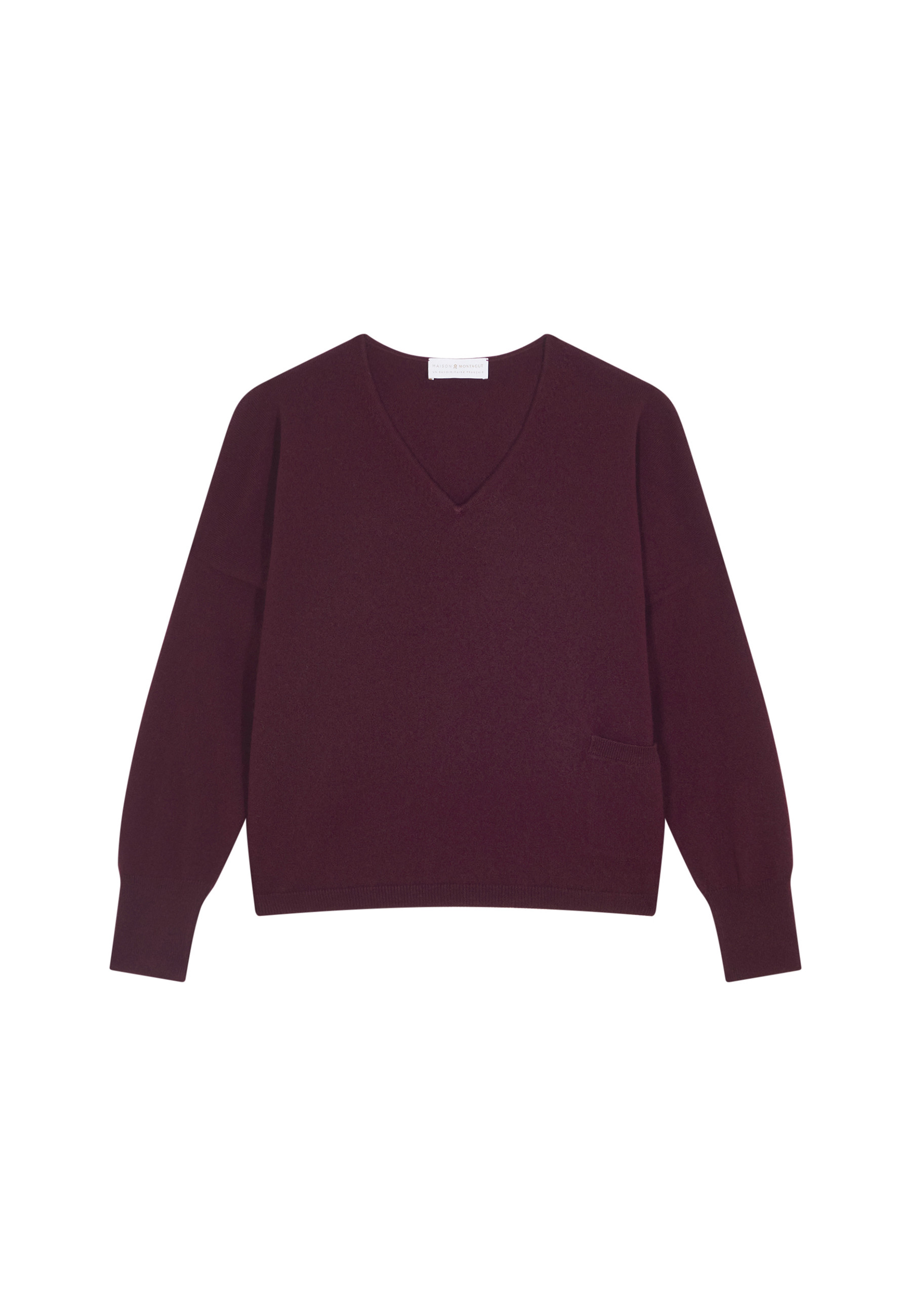Pull court en cachemire avec poche - Balba 7870 ecureuil - 92 Rouille