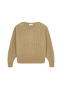 Pull ample à jeux de points en laine cocon - Gassia 7860 soleil - 89 Moutarde