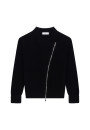 Asymmetrical wool and cashmere zip jacket - Gwenn