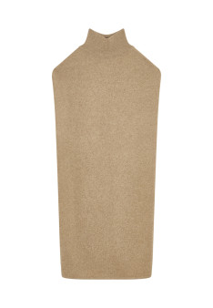 Tunique sans manches col montant en laine et cachemire - Garance 7801 ecru - 82 Ecru