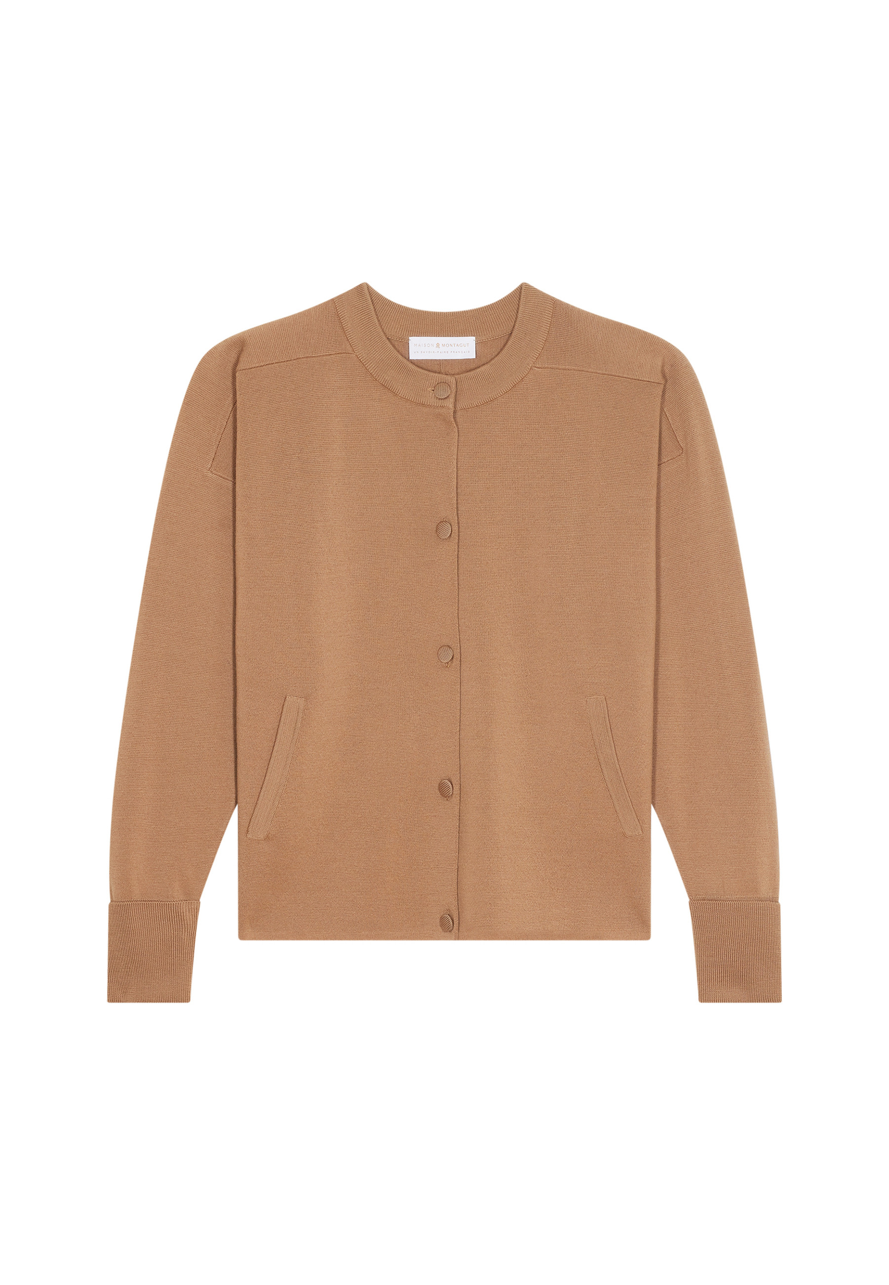 Veste boutonnée à poches en laine mérinos - Gaspard