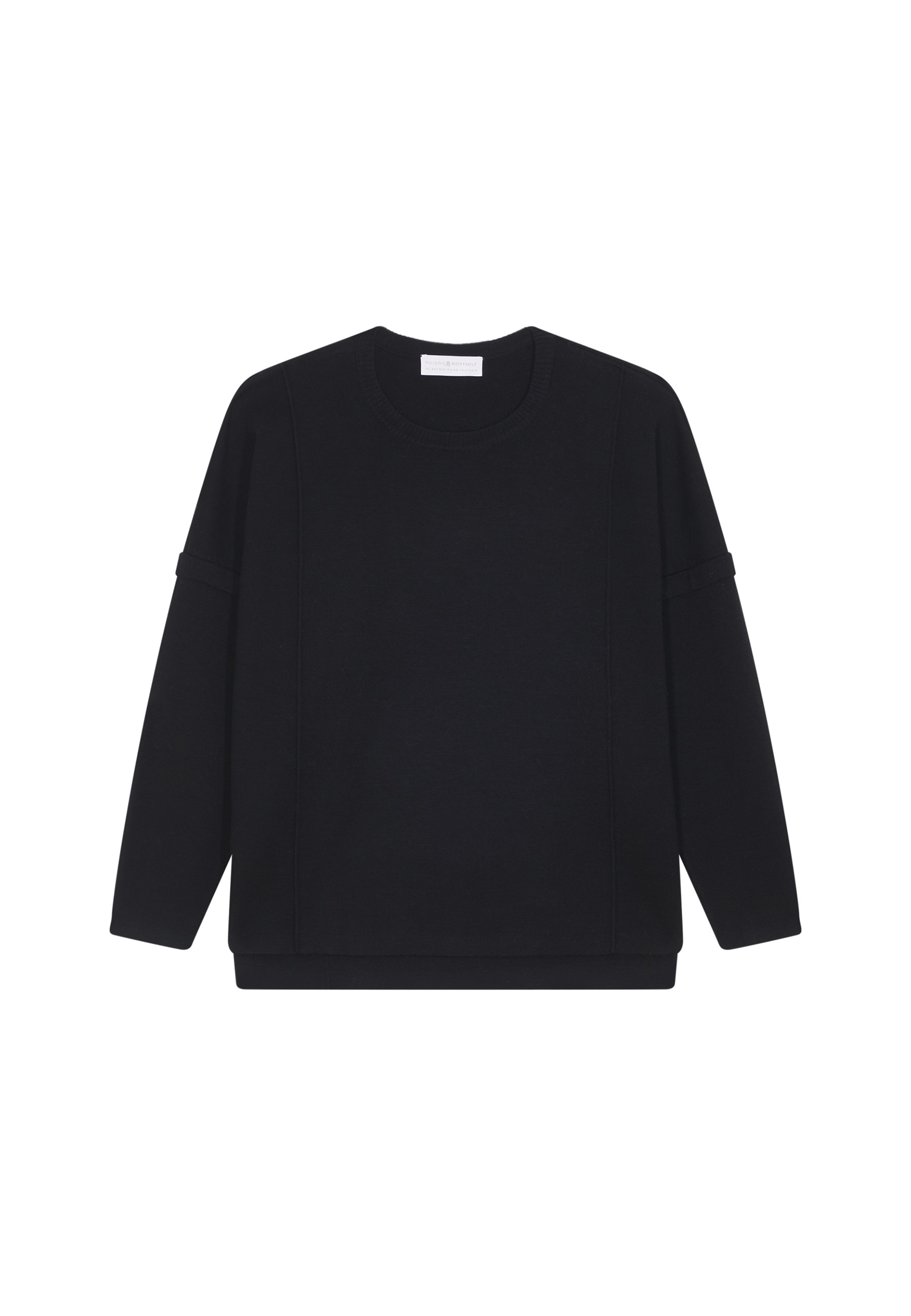 Pull ample col rond en laine mérinos - Guerande 7850 foret - 83 Kaki