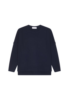 Loose-fit round-neck sweater in merino wool - Guerande