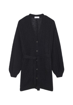 Balloon sleeve buttoned mohair coat - Galilee