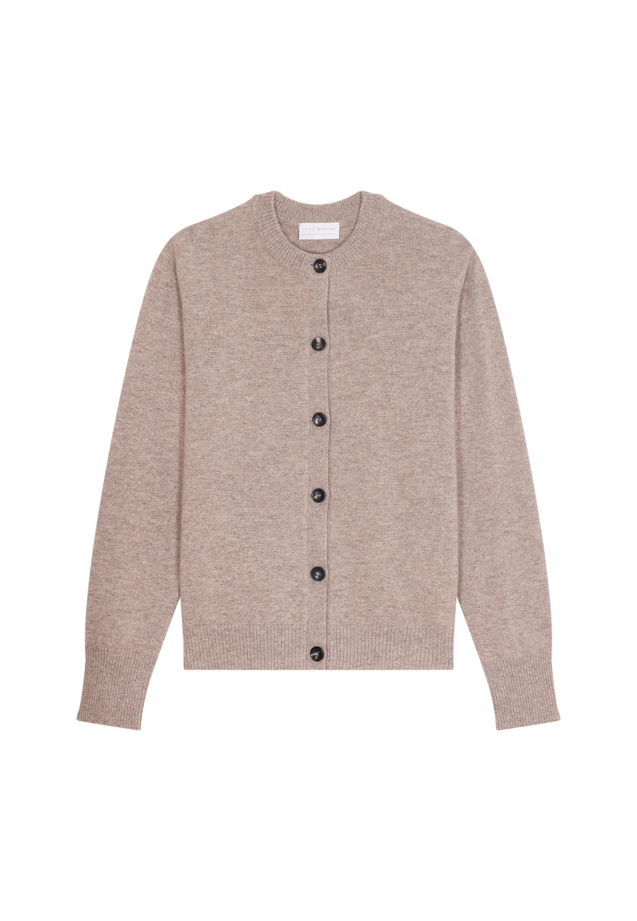 Cardigan Cashmere com gola redonda e botões - Ari