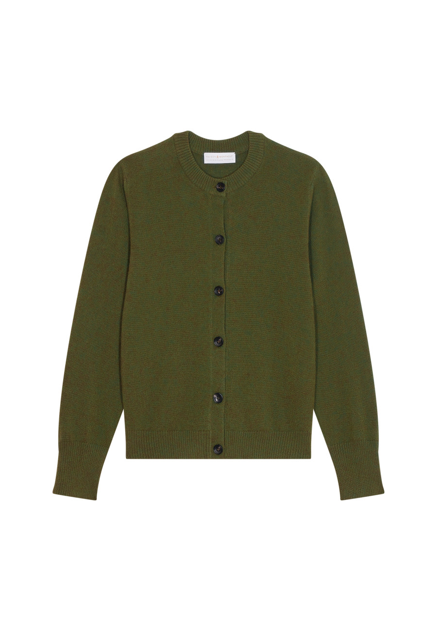 Cashmere round neck buttoned cardigan - Ari