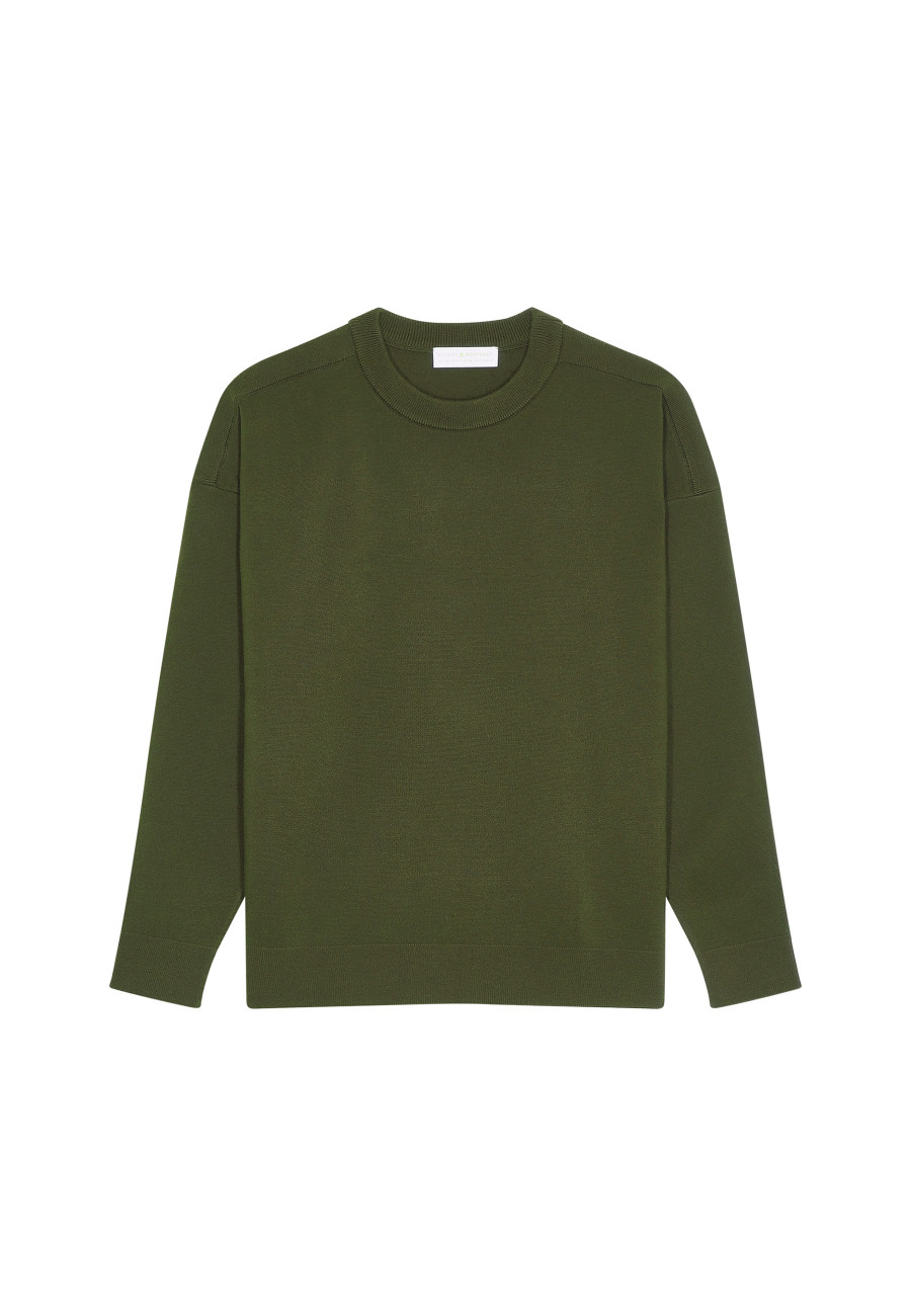 Loose-fit round-neck sweater in merino wool - Felix