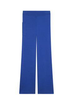 Pantalon à poches en laine mérinos - Gaetane 7841 saphir - 03 Bleu foncé