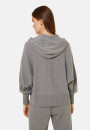 Gilet zippé à capuche manches chauves souris en cachemire et laine recyclés - Albin 7810 noir - 01 Noir